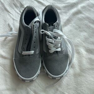 Vans Kids Sneakers Gray and White